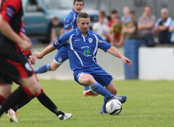 Kevin Mc Hugh led the Harps' attack against Longford Town. Pic.: Gary Foy