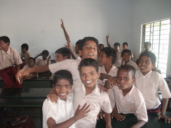 Children at teaching season