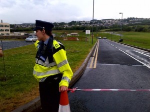 Gardai are stopping people entering the A@E as a precaution.