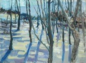 Sharkey's Art Exhibition Ian Gordon Saplings in Snow