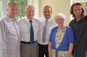 Alan, far right, pictured with his mum, dad and brothers