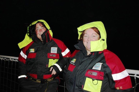 Nuala Moore and Anne Marie Ward after their amazing swim.