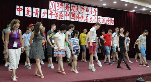 The students also showed their Chinese hosts how to Irish dance.