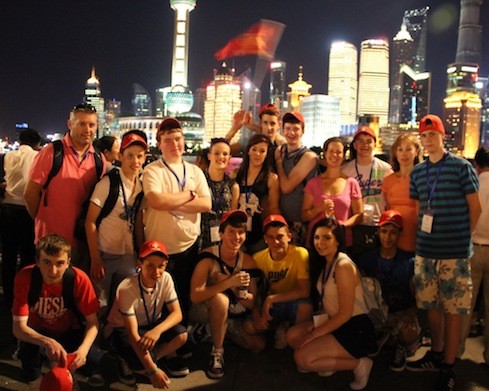 The students visited the Bund and the Pudong Skyline.