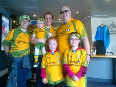 The Brown family form Creeslough pile in to Croke Park for the big game!