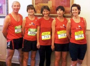 Tir Chonaill succes in Nationa Half Marathon l to r Paddy Donoghue, Anne Donoghue, Philomena Gallagher, Sharon McGowan and Linda Ward