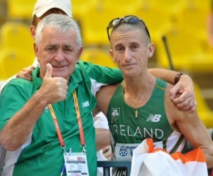 Patsy in Moscow with gold medal winner Rob Heffernan