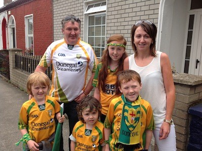 The Duffy family form Fahan are all decked out for the big game today!