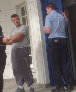 Brian 'Mouse' Ward pictured in handcuffs outside Letterkenny Court last week