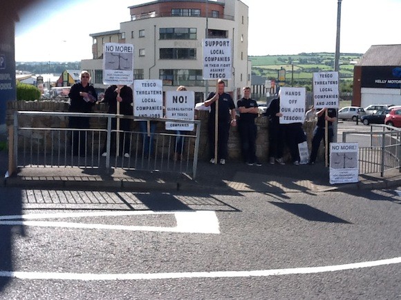 Protestors have returned to Letterkenny Tesco today