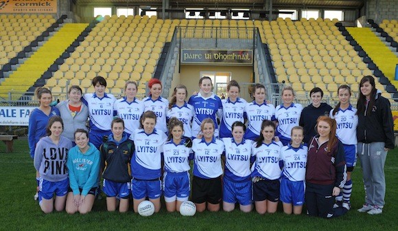 The LyIT GAA Ladies team pictured before Wednesday's game against University of Ulster Coleraine in O'Donnell Park, where they were winners by a margin of 3-11 to 3-7.