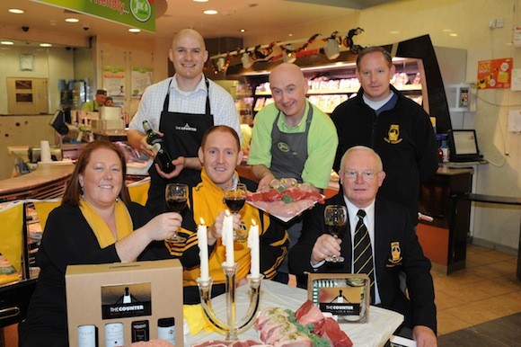 Pictured are: (Standing) Richard Finney (The Counter), Joe McGee (Joe’s Butchers), Paul McGovern Club PRO                            (Seated) Alma Kavanagh (Event Organiser), John Haran (Event Organiser) and Club President, Sean Boyle. Photo: Paddy Gallagher