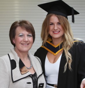 Aoife Whelan and her proud mum at the graduation ceremony in LYIT whe she graduated with an honours degree in Nursing.