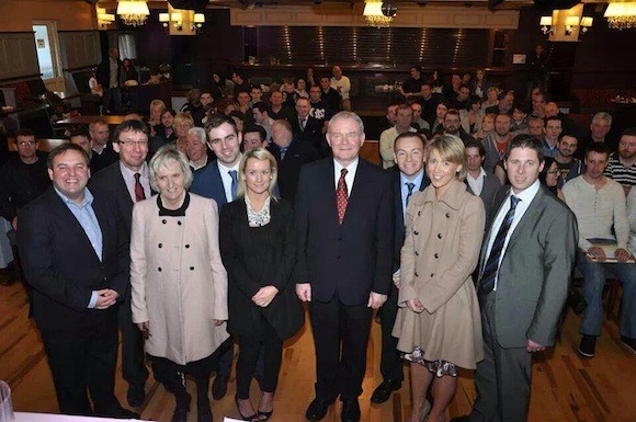 Martin McGuinness with European candidate Matt Carthy, TD Padraig MacLochlainn and the Inishowen council candidates