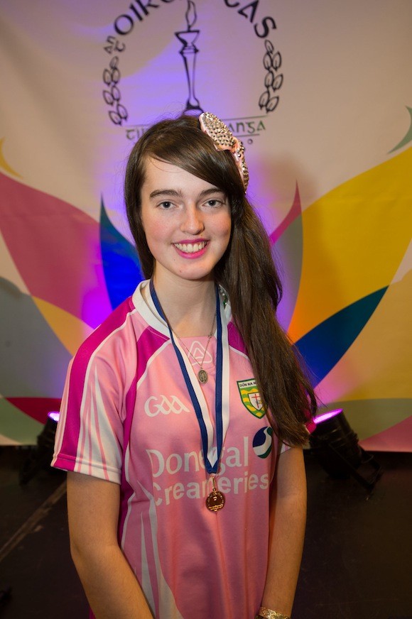 Claire Nic Suibhne from Rann na Feirste who won second prize in the Storytelling competition for 15-18 year olds at the Oireachtas festival in Killarney. The Oireachtas celebrates the best of sean-nós singing, dancing and storytelling. Pic: Clive Wasson