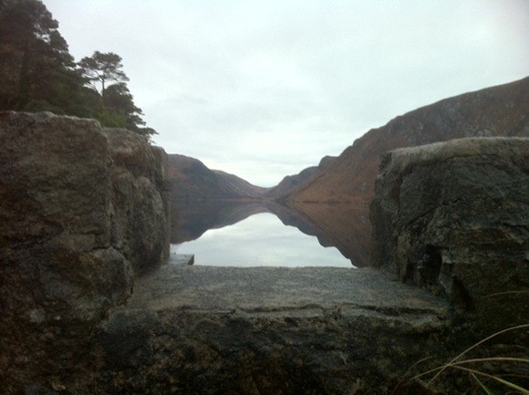 A view up the lake from the boathouse at Glenveagh Castle.