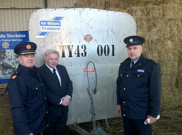 (Left to right) A/.Commissioner Jack Nolan Garda Headquarters, Mr. Davie Keith IFA Raphoe Sgt Paul Wallace 