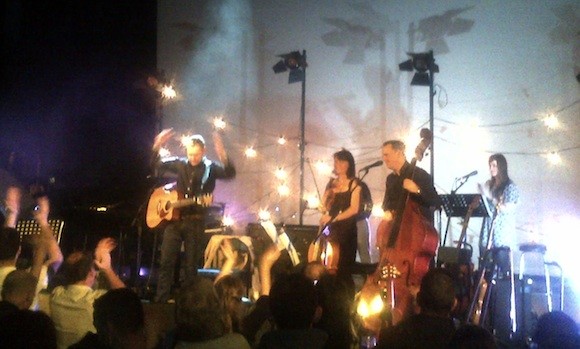 David Gray on stage at An Grianan