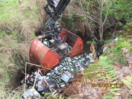 The council gets to work at the dump site.