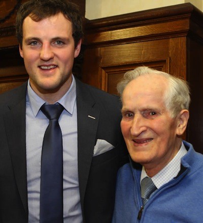 Michael with his grandfather Joe, 85, from Buncrana.