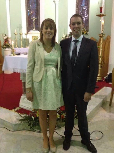 Karen with new husband Geroid after their whirlwind day!
