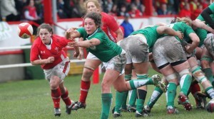 Larissa in action against Wales