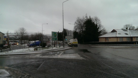The PSNI landrover going back towards Strabane after being in Lifford this morning.