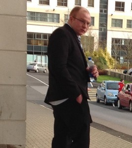 Seamus O'Donnell leaving court after receiving €20,000 in damages. 