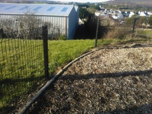 The vandals also pulled off fences form the playground