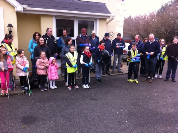 The residents get the gloves and boots on for the big clean-up!