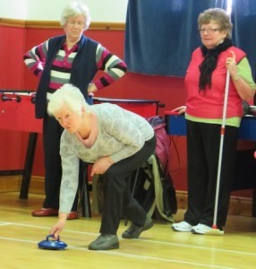 Cathy Anderson, Stranorlar Friday Club, in action at a recent league match between Letterkenny Active Retirement group & Stranorlar Friday Club in Letterkenny. 