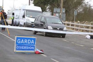 The scene near Cockhill Bridge, Buncrana where 13 yr old Callum Dale was tragically killed. (NW Newspix)