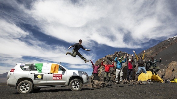 The water in Bolivia has given some of the Donegal team magical jumping powers!
