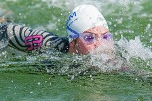 Christine in action in the water.