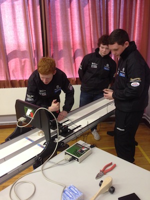 Ciaran and Gavin of Optimal F1 perfecting their reaction time at an earlier testing session.