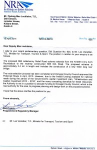 The letter sent to Deputy MacLochlainn and Minister Leo Varadkar.