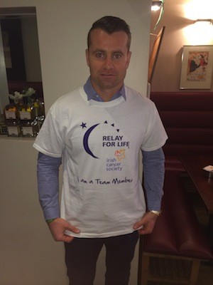 Shay shows his support for Relay for Life
