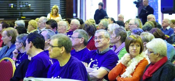 Some of the crowd at the Relay for Life cancer conference.