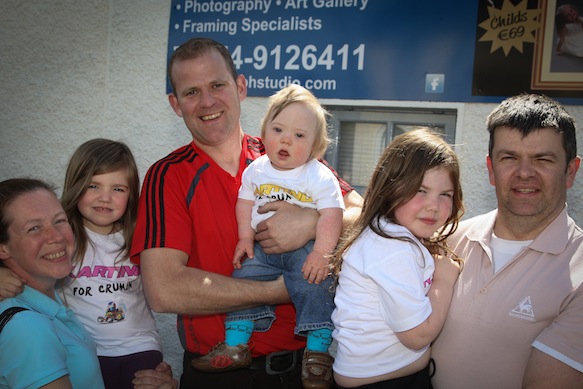 Sinead, Sheila Sean Emer and Danny Mc Menamin pictured with Manus Kelly as they get ready for the big night at the karting centre in aid of Crumlin Hospital. Photo Brian McDaid