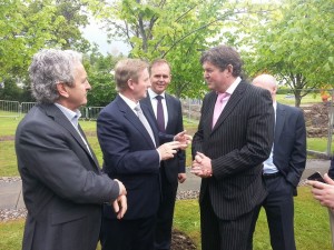 Bert Galbraith taking the opportunity to raise matters of concern in the Stranorlar Electoral Area with An Taoiseach, Enda Kenny, when he visited Donegal last week.