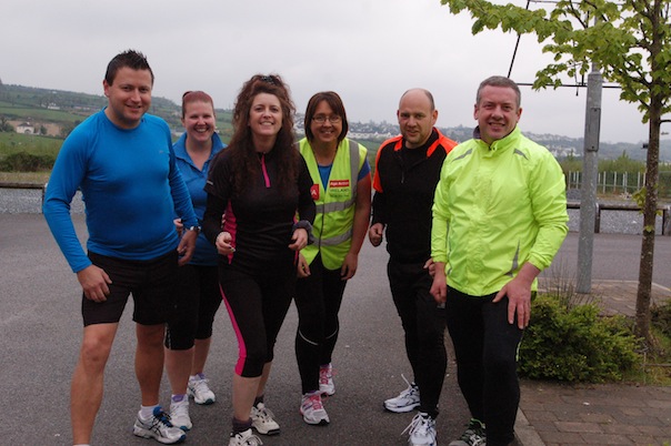The ‘Club Fat Chef Slim’ team of Liam Ferry, Regina Bonner, Rebecca Lee, Alasdair McCready, Edel McBrearty and Martin Anderson all set to take in tomorrow’s big North West 10k in Letterkenny