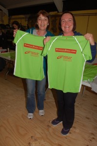 Conjetta Bianconi and Niamh Jordan who registered for the North West 10k yesterday evening (Friday) at the Letterkenny Community Centre