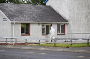 Garda forensic experts at the scene of the stabbing. Pic: North West News Pix