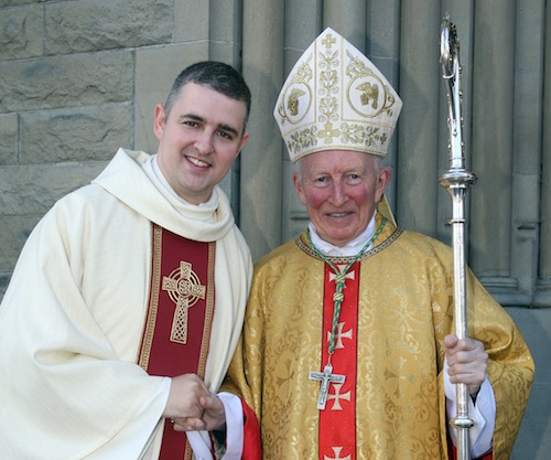 Rev Stephen Gorman with the Bishop of Raphoe, Dr Phillip Boyce. Pic by Brian McDaid.