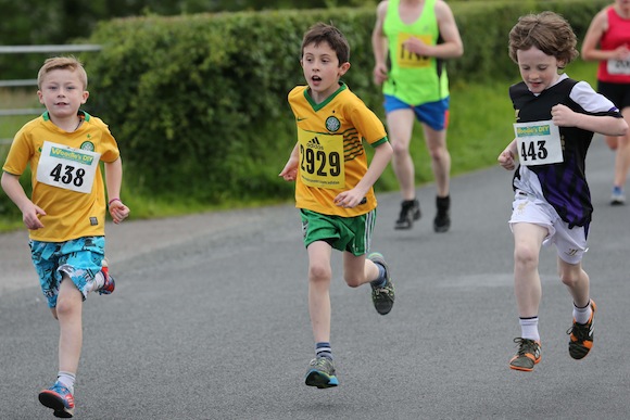 Young lads taking part in the Sessiagoneill NS 5K Fun Run & Walk. Pic.: Gary Foy, newsandsportfiles
