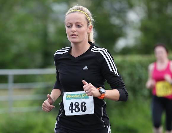 A Female athlete pictured along the route of the Sessiaghoneill NS 5K Fun Run & Walk. Pic.: Gary Foy, newsandsportfiles