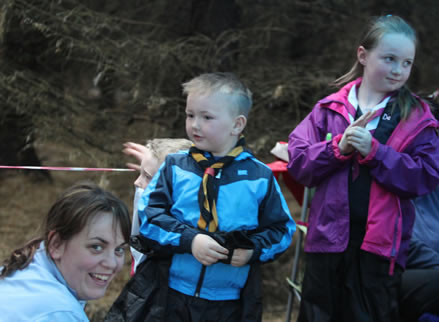 19th Donegal (Lifford) Beaver Scout leader Lisa McGuire with two young Beaver Scouts enjoying the outdoor cooking experience.  ((c) North West Newspix)