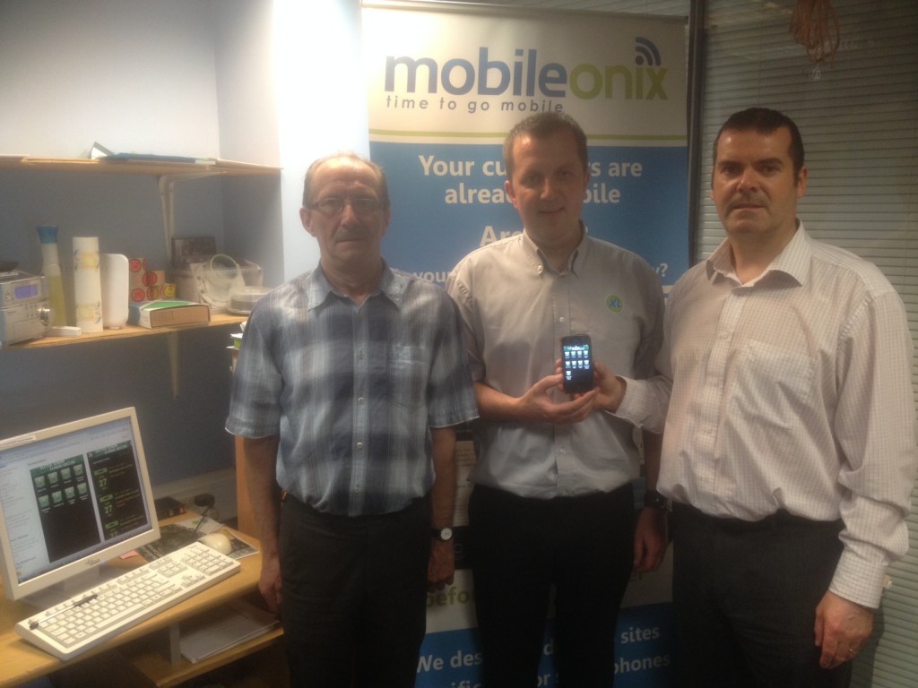 Pictured at the launch of the new Ulster Senior League App are Michael Kyle (Drumkeen Utd.), Niall Callaghan (League Secretary) and Paddy Farren (Mobileonix).