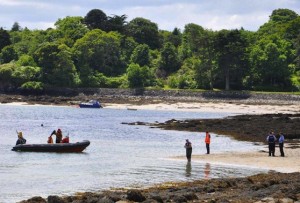 The scene at Ards, Sheephaven Bay, Donegal where the search has been launched for a missing skipper on Sunday. Photo by Moses Alcorn.