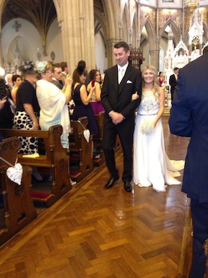 Kevin and Laura walk down the aisle as husband and wife!!